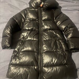 SAVE THE DUCK Shiny Black Kids Puffer Coat